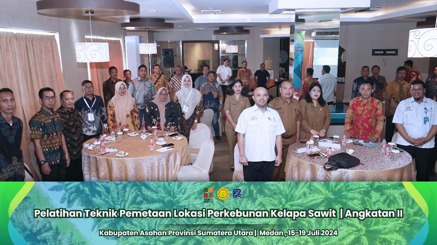 PT RPN Melatih 28 Pekebun Kelapa Sawit di Kabupaten Asahan Tentang Teknik Pemetaan Lokasi Perkebunan Kelapa Sawit yang didukung oleh BPDP KS dan Ditjenbun